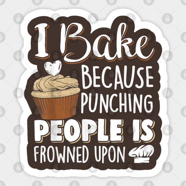 Baking Lover Punching People Sticker by Urbanprint